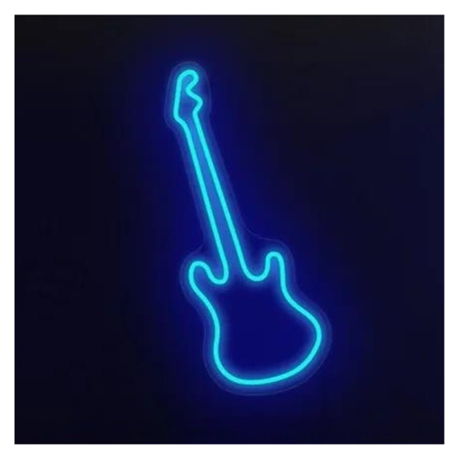 Shouxi B Sign Lamp Guitar Neon Sign Light For Music Room Studio Ar Rithday Wall Decor Dimmable Us Powered Night Lamp 39.7Cmx14.2cm(B)