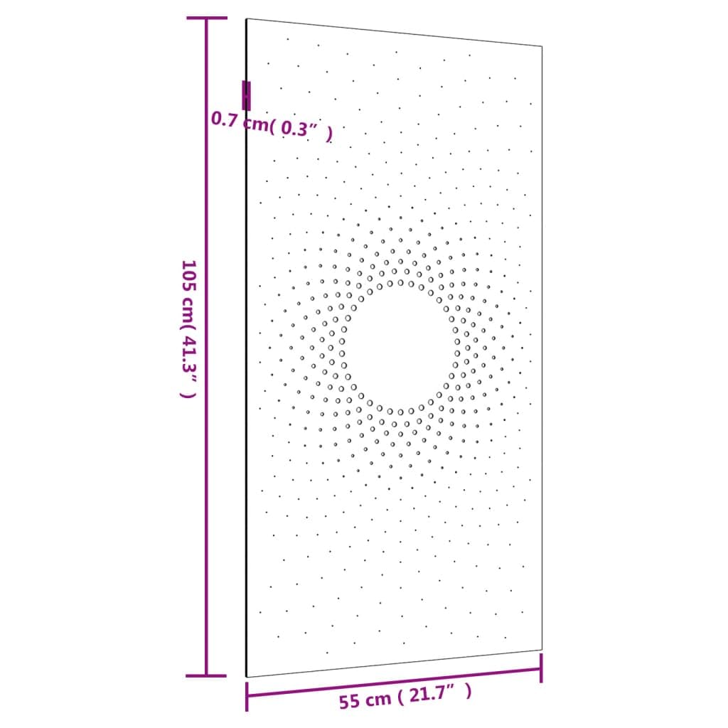 vidaXL Garten-Wanddeko 105x55 cm Cortenstahl Sonne-Design