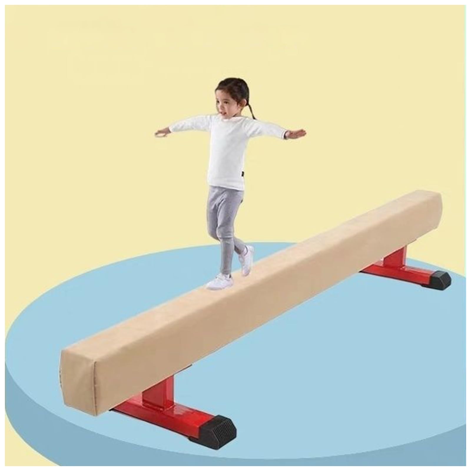 Schwebebalken Anfänger Üben Balken Für Kleine Turnerinnen Und Turner, Gymnastik Fertigkeiten Training Balance Beam Mit Anti-Rutsch-Boden, Kindergarten Sportgeräte, Geschenke Für Mädchen Kinder