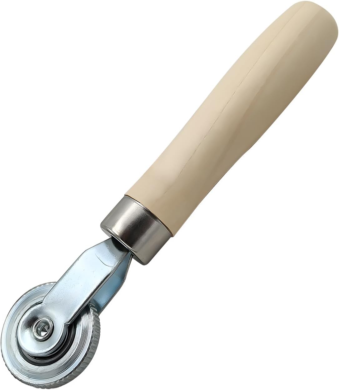 Tire Patch Roller, 6 mm Tire Puncture Repair Tool 1.5" Wheel Diameter Stitcher w/Wooden Handle, Patch Tyre Repair Stitch Tool Ball Bearing Roller for Car Motorcycle Bike