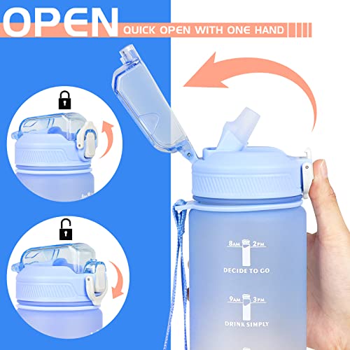 Trinkflasche mit Strohhalm CodiCile 1L für Sport und Freizeit