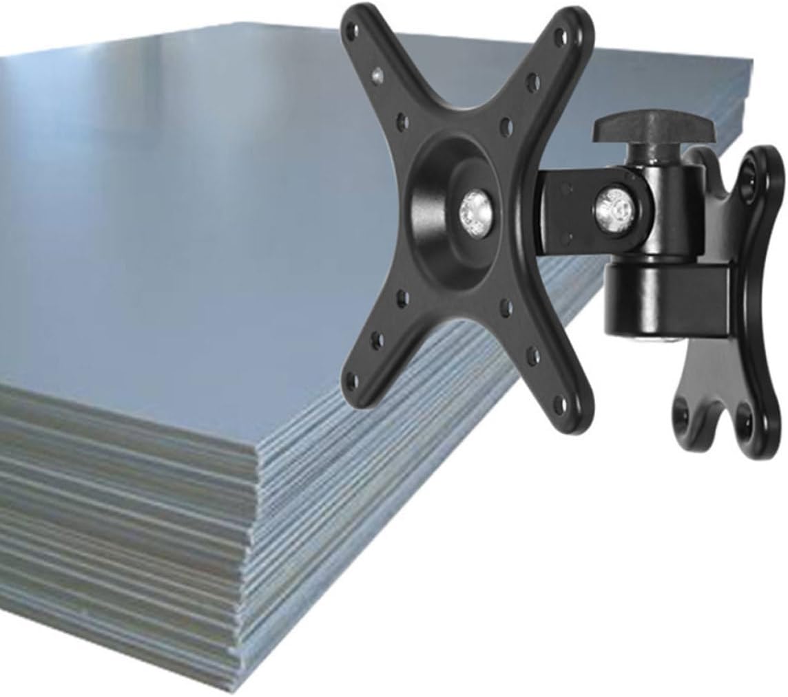 BESPORTBLE Aluminum Tv Wall Mount Bracket with Rotating Screen Rack Heavy Duty Steel Support Space-Saving Monitor for Home and Office Suitable for 14-27 Inches