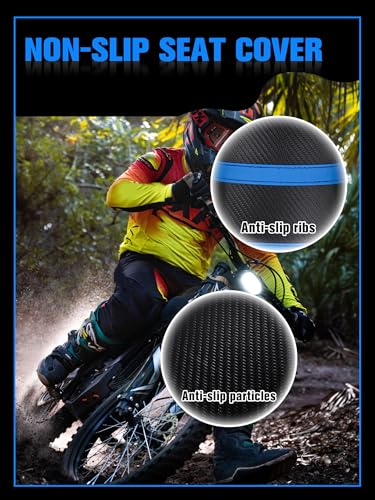 Image of Seat Cover for Talaria XXX X3, Electric Dirt Bike Soft Seat Cover Compatible Fit for Taparia X3 Ribbed Easy Installation Blue