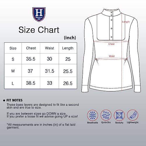 Harrison Howard Women'S Equestrian Long Sleeve Riding Top Show Shirt Patchwork Design Light Grey Medium thumb #5