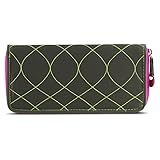 Travelon SafeID Hack-Proof Embroidered Ladies RFID Wallet - Olive/Berry