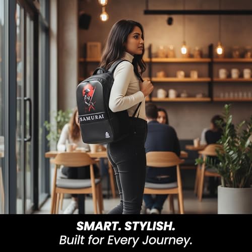 Image of HACKER Laptop Backpack for Men & Women | Stylish & Printed Backpack | Durable School, College & Office Bag | Spacious Travel Backpack with Padded Laptop Compartment & Adjustable Straps