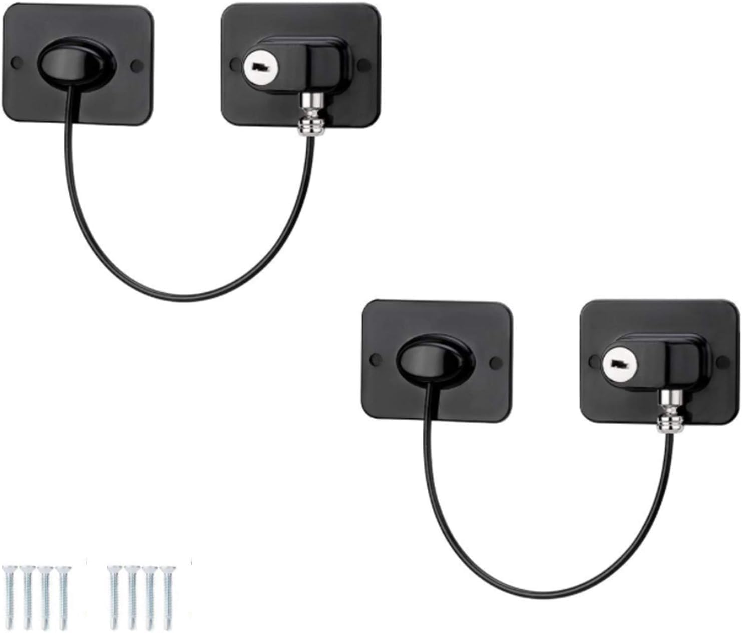 Serratura della porta Serratura della porta Fermo della porta, 2 pezzi Limitatore del cavo della finestra con viti Cavo di sicurezza for la sicurezza dei bambini e dei bambini for la sicurezza e la pr