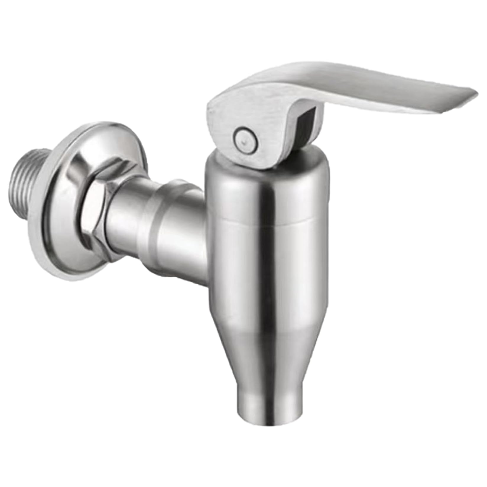 Hbbgdiy Silver Stainless Steel Leakproof Wine Barrel Spigot Tap, Replacement Beverage Dispenser Faucet Fits 16–20 Mm Hole For Wine, Beer, Water Keg,