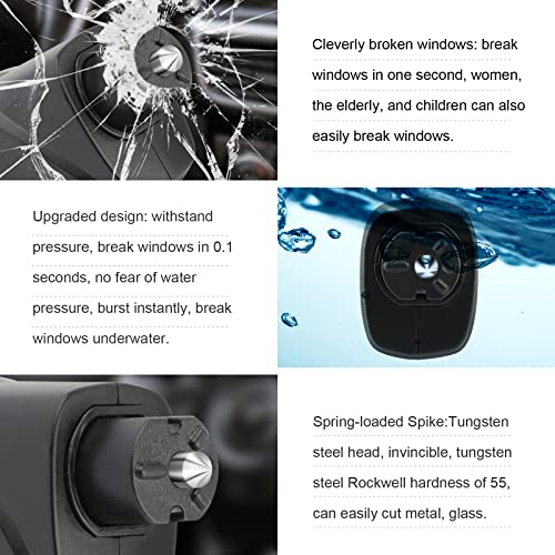 Rapuda Window Breaker Seatbelt Cutter,3-In-1 Mini Glass Breaker, 3 Pack Car Escape Tool For Land And Underwater,Keychain Car Emergency Tool（Black/Green/Blue） #TOP2