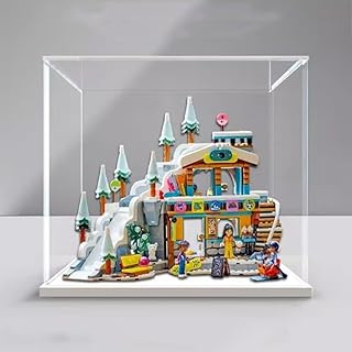 Acrylic Display Case for Lego 41756 Holiday Ski Resort, Dustproof Display Box, Compatible with Lego 41756 Display Case (Lego Model Not Included) A,35x25x30cm