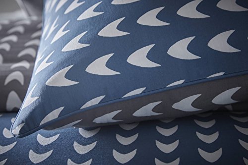 Parure de lit 100% coton de qualité supérieure bleu simple Appletree - 3
