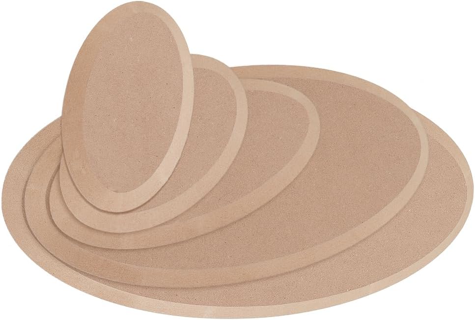 AHANDMAKER 5Pc Pottery Tools - Oval Ceramic Plate Molds, Clay Molds, Hand Building Tools for DIY Pottery Making