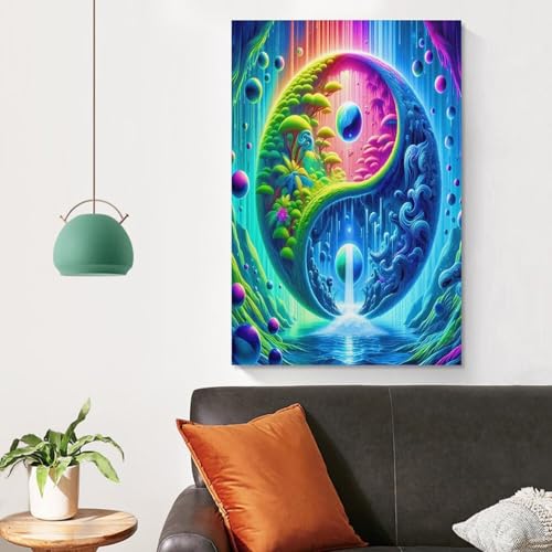 Tai Chi Murale impression sur toile decoration affiche moderne 60x90cm pour salon