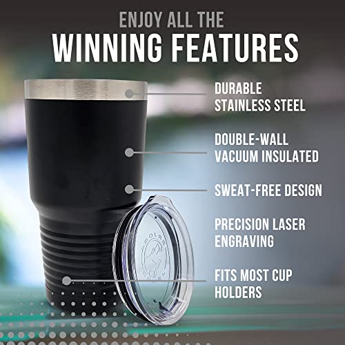 Volleyball Coach Tumbler - Volleyball Coach Gift 30oz Insulated Engraved Stainless Steel Volleyball Coach Cup Black - Image 4