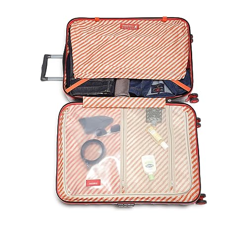 Image of uppercase JFK Plus Trolley Bag Set of 3 (S+M+L) Cabin & Check-in Trolley Bag | Hardsided Printed Luggage | TSA Lock | 8 Wheel Suitcase for Men & Women | 2000 Days Warranty (Black)