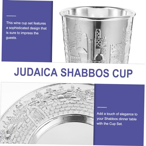 Coupe de Kiddouch délicate en métal, cadeau idéal pour les fêtes - 4