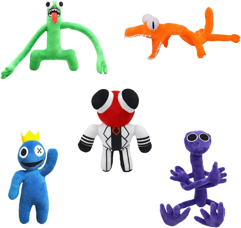 Image of Rainbow Friends Plush ,5Pcs 11.8 inch Rainbow Friends Plushie Toys for Fans and Friends Beautifully Plush Stuffed Animal Doll Gifts