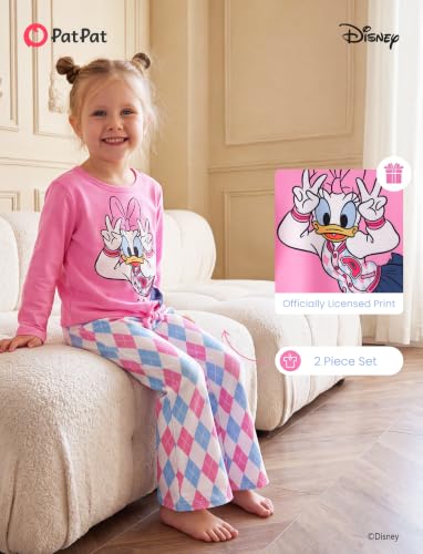 Image of Disney Girls Outfits Long Sleeve Knot Front Shirt Flare Pants 2PC Clothes