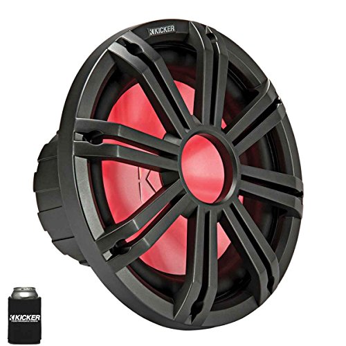 KICKER KM124 12" Marine Subwoofer with LED Charcoal Grill 4 Ohm for Sealed