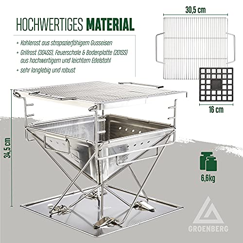 Groenberg Katla - Barbecue portatile con griglia