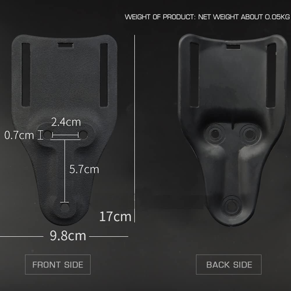 Quick Locking System Kit, with Holster Thigh Straps,Mid-Ride Leg Belt Loop Platform（17cm） QLS 22 19 Adapter Base