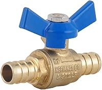 Vista 7 de Cierre de agua de puerto completo, válvula de bola de latón PEX de 1/2 pulgada, mango de 1/4 de giro, válvula de agua PEX con certificado