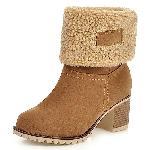 Chaussons bottines mid-calf en suède kaki idéales pour le bureau et les sorties