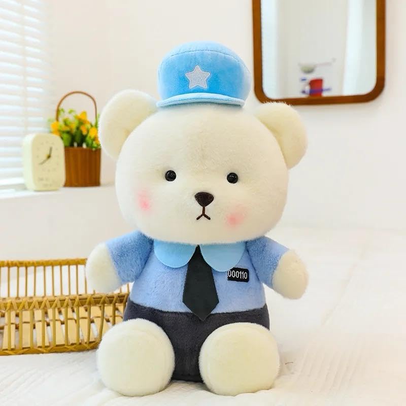 Image of Cionum Soft Plush Toy for Kids - Cute Stuffed Animal Soft Toy - Soft Cuddly Toy for Baby Boys & Girls, Return Gift & Room Decor -Random Color Police Teddy 25cm