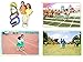 Potato Sack Race Bags (4-pack) and 3-Legged Race Bands (4-pack) - Sturdy & No Smell - Popular Outdoor Party Yard Games for All Ages Family Gatherings, School Gym Class
