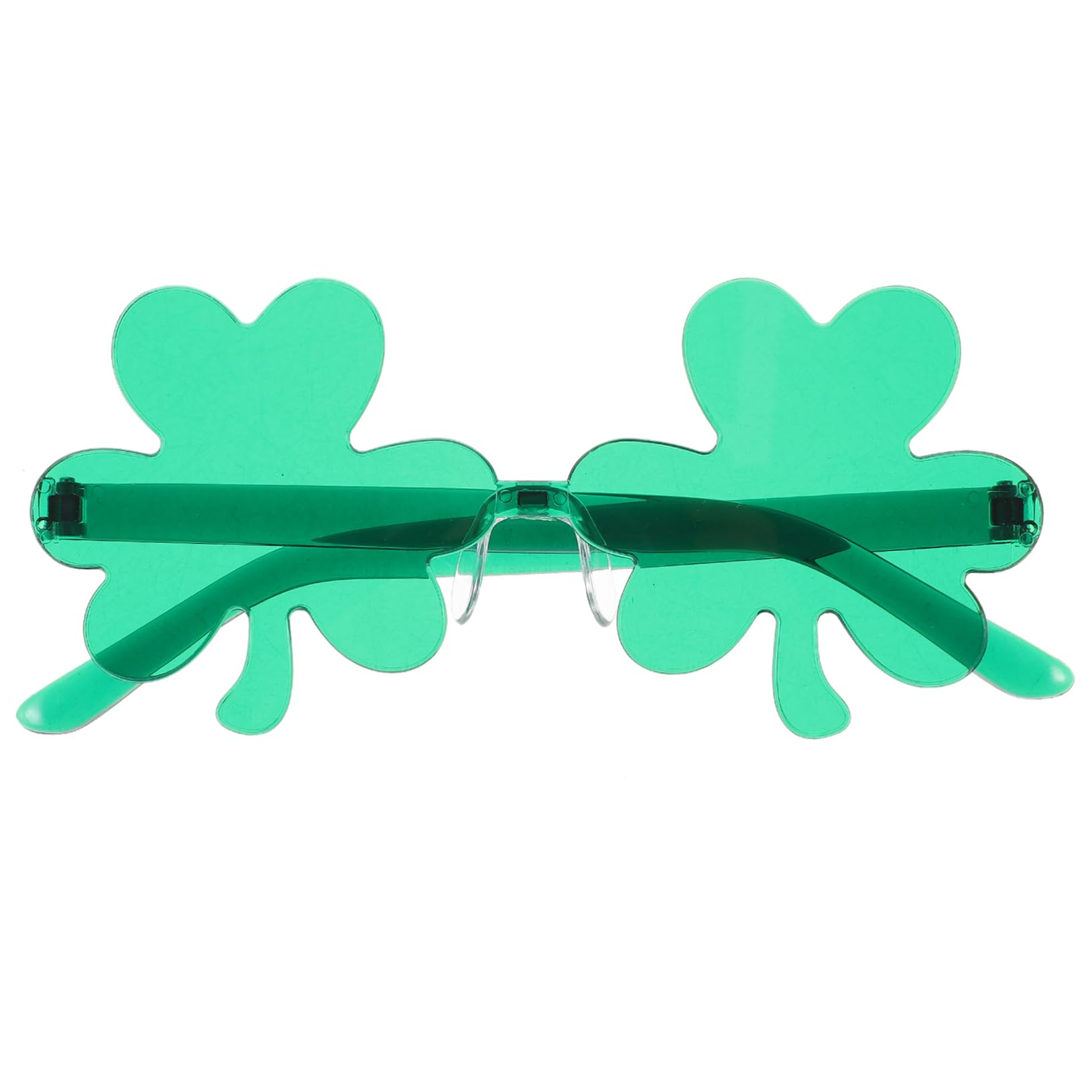 BESTYASH 6Pcs Shamrock Rimless Glasses for St Patrick's Day Parties Lightweight Material for Festive Costumes and Themed Events Fun Party Accessories