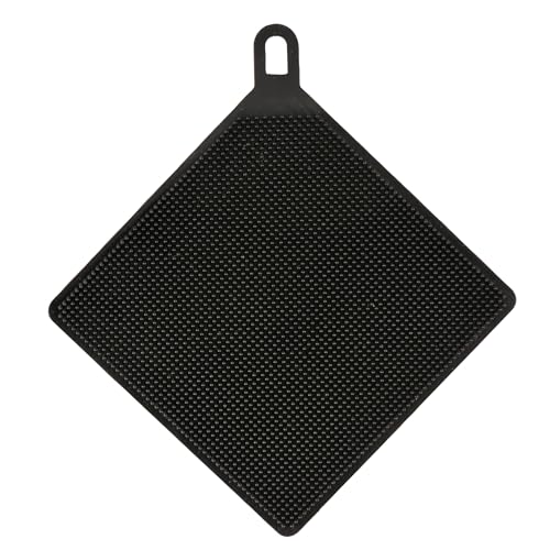 キャプテンスタッグ(CAPTAIN STAG) アウトドア キッチンブラシ シリコーンたわし カラビナ付 四角 ブラック UM-1935