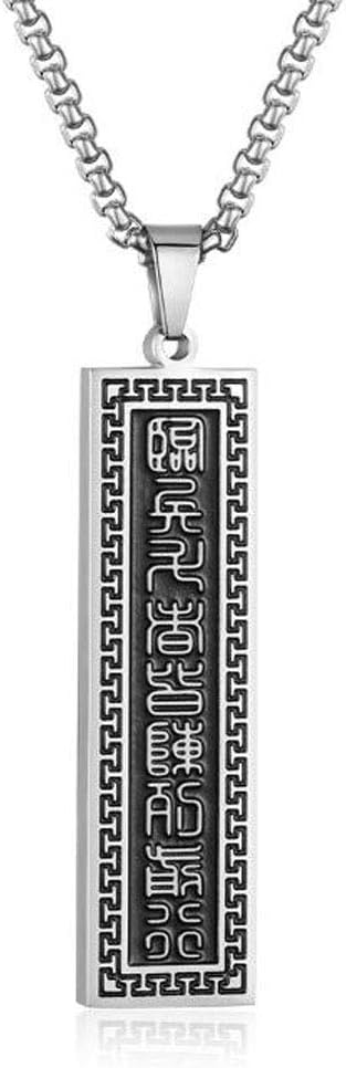 KUANDAR Gift of lover Necklace Titanium Steel Titanium Steel Necklace Men's and Women's Stainless Steel Chinese Style Retro Pendant Jewelry Clavicle Necklace for Gifts Boutique packaging