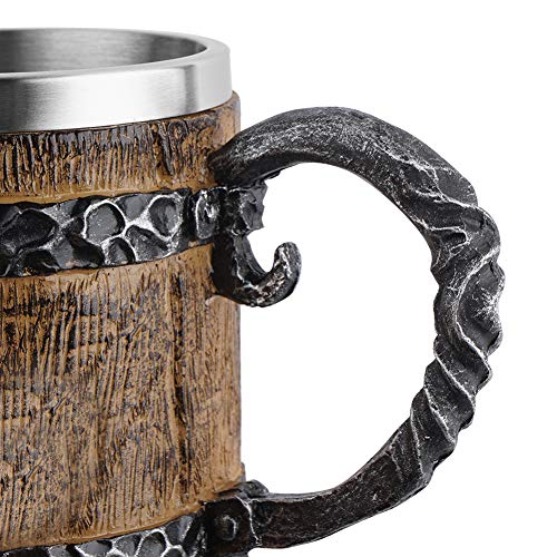 Party Whiskey Beer Mug, Retro Resin Viking Beer Mug, 450ml Wine Coffee Cup Medieval Drinking Cup for Bar Restaurant Home Decor - Image 4
