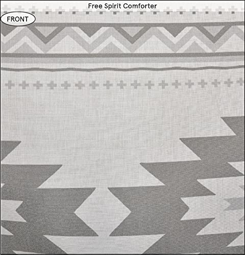 Image of Paseo Road Free Spirit 4 Piece Full White Gray Comforter Set