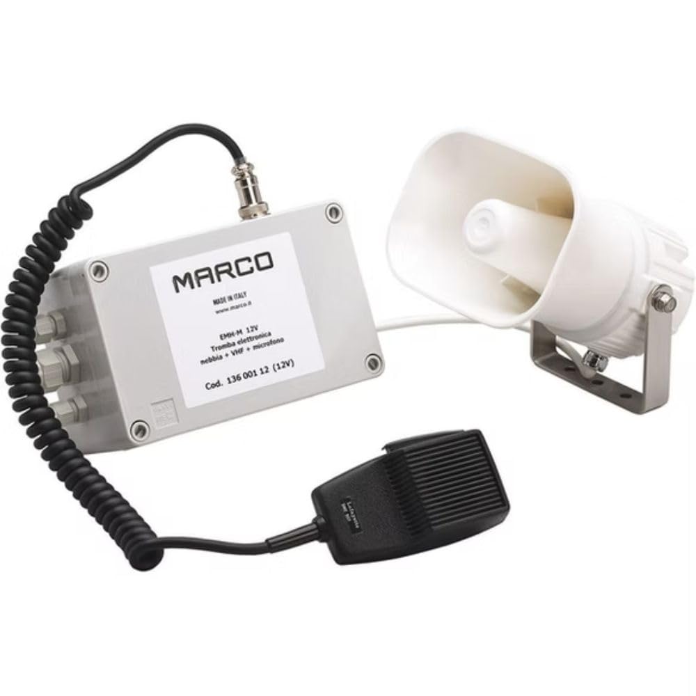 Marco EMH-M elektroniczny gwizdek okrętowy, 12 V, głośnik + mikrofon, IP66, 13600112