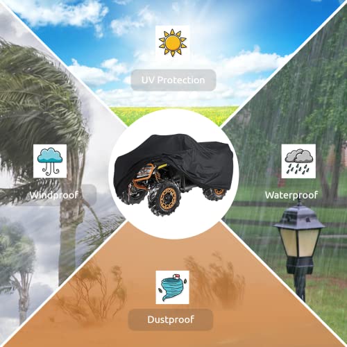 Heavy Duty Atv Cover(Xxxl), 102''X44''X48'', Universal Fit Rip Resistant Waterproof Quad Four Wheeler Atv Cover Protects 4 Wheeler From Snow Rain Or Sun #TOP2