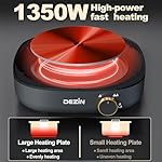 Dezin Electric Shabu Shabu Pot with Removable Pot, 4L Non-Stick Hot Pot Electric with Dual-Power Control, Electric Pot with Tempered Glass Lid for Party, Family and Friend Gathering - Image 5
