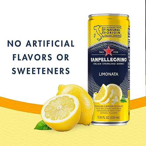 Sanpellegrino Italian Sparkling Drink Limonata, Sparkling Lemon Beverage, 11.15 Fl Oz Can #TOP6