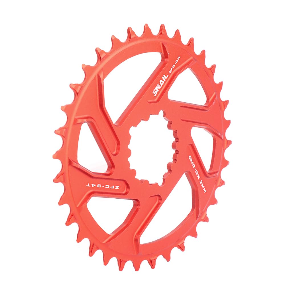 CYSKY Plateau Direct Mount 32/34/36/38/40 Dents, Déport 3mm, Plateau étroit Large, CNC 7075, Plateau de vélo pour pédalier SRAM GXP Interface