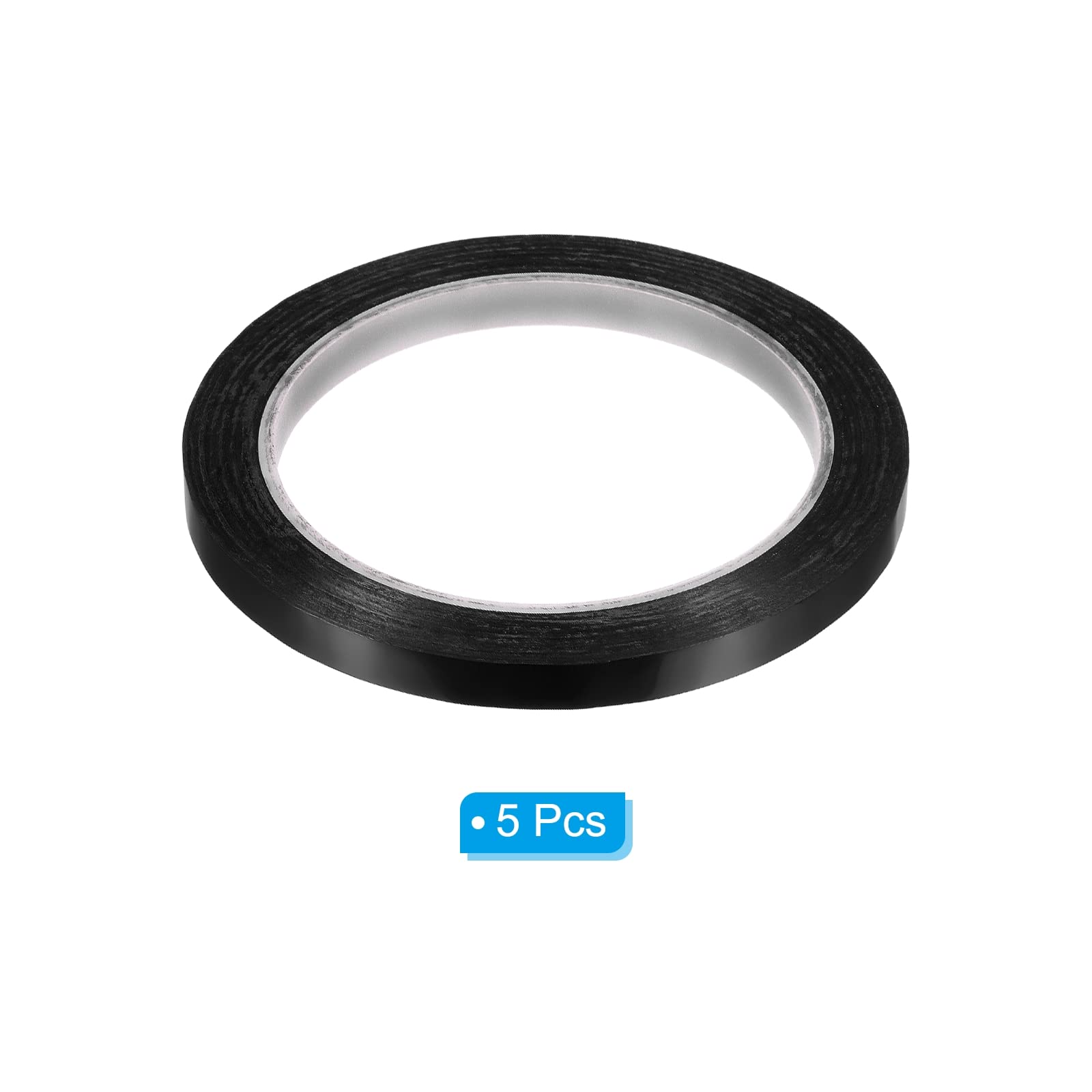 PATIKIL Whiteboard Tape 5/16" 8mmX66m, 5 Pack Thin Dry Erase Tape for Graphic Chart Marking DIY Art, Black - Image 3
