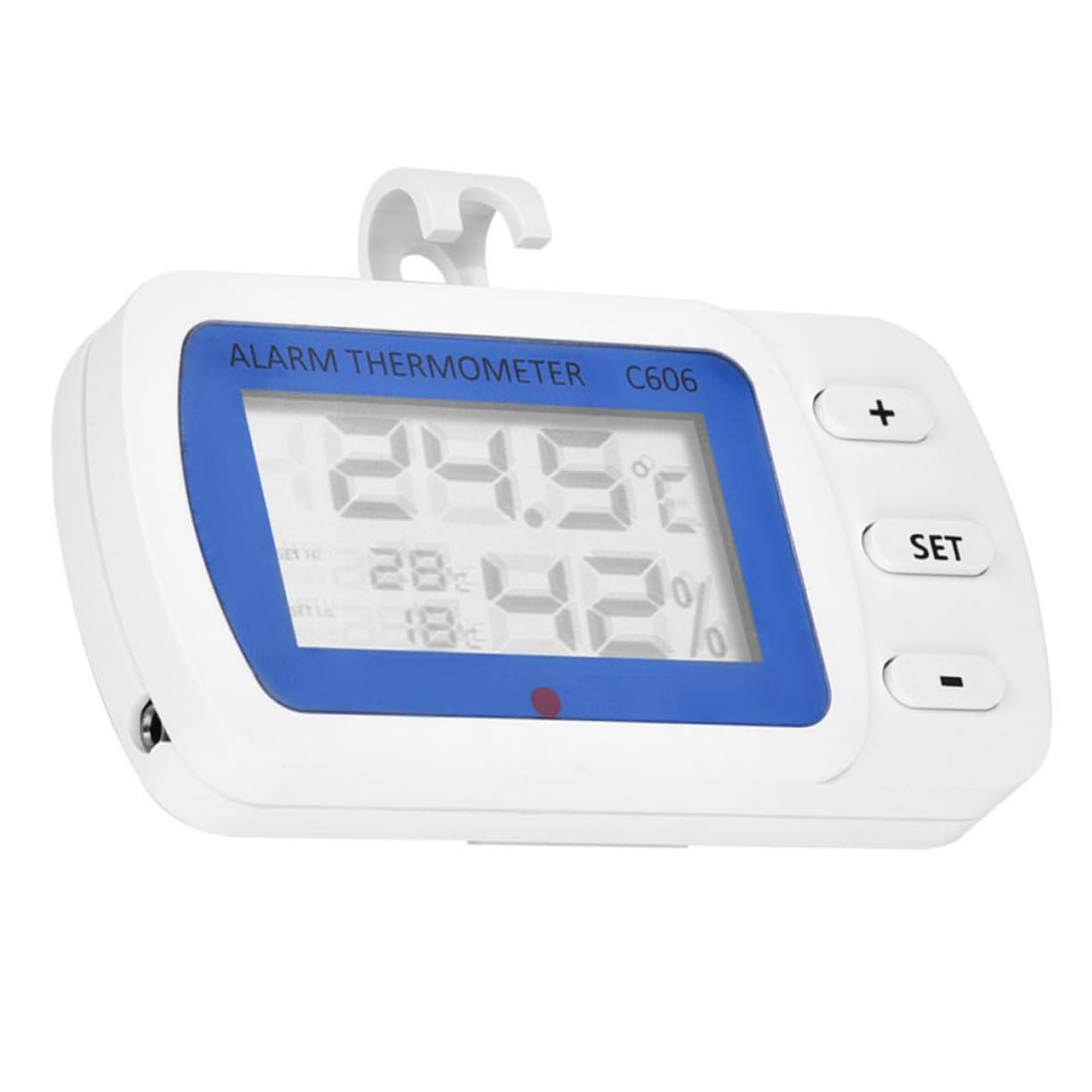 MAGICLULU 2piezas Digital Refrigerador y Congelador Medición De Temperatura Interior y Exterior Alarma De Temperatura Alta y Display Lcd y Azul Para Cocinas y Restaurantes