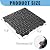 12” x 12” Drainage Interlocking Floor Tiles, 12 Pack Non-Slip Pool Deck Drain Tiles for Flooring, Soft PVC Splicing Modular Cushion Mats, Rubber Floor Tiles with Holes for Shower Basement Garage Shed