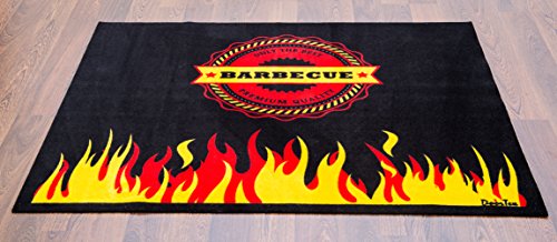 Doortex Bbq Fire Retardant Flame Resistant Mat For Under Grill 39" X 48" Flame Design, Model: Fr4Bq3948Fl #TOP4