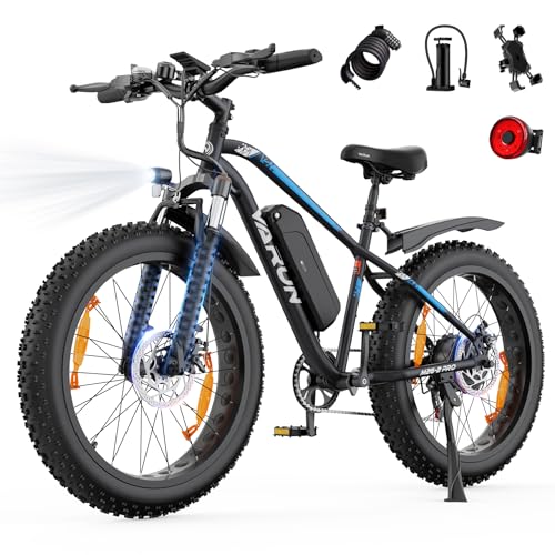 VARUN Electric Bikes for Adults, 26''*4.0 Fat Tire Electric Mountain Bike with 48V13Ah Lithium Battery, LCD Display with 5-PAS, E-fatbike with 4 Riding Mode, Mileage 100KM option