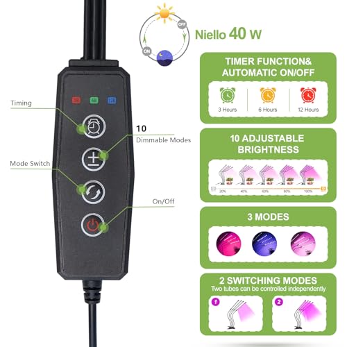 LED Pflanzenlampe 50W E27 78 LEDs Vollspektrum Pflanzenlicht Led Grow Light Lampe für Zimmerpflanzen, Garten Gewächshaus Blüte, Blumen und Gemüse 2 LED Pflanzenlampe 50W E27 78 LEDs Vollspektrum Pflanzenlicht Led Grow Light Lampe für Zimmerpflanzen, Garten Gewächshaus Blüte, Blumen und Gemüse – Bild 2