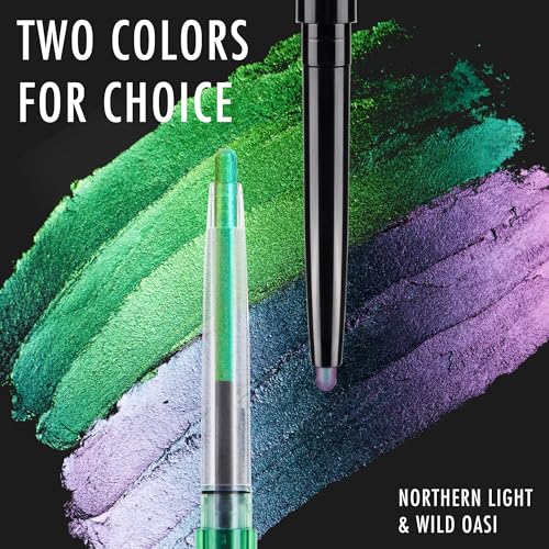 BEPHOLAN Chameleon Metallic Green Eyeliner Pencil Waterproof Gel Eye Liner Pencil Shifting Colors Glitter, Smudge Proof 24h Long-Lasting Eyeliner Pen (WILD OASIS) — view 6