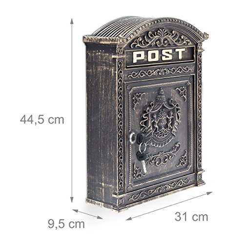 Relaxdays Cassetta delle Lettere, HLP: 44,5 x 31 x...