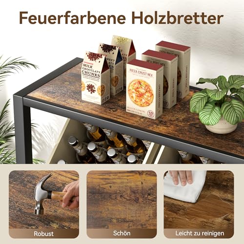 pickpiff 4 Kästen Getränkekistenregal mit Ablage - Schwarz Metall Getränkeregal, Stabil & Platzsparend Kistenregal mit 2 Ebenen für Bier, Wasser, Getränken - Für Wohnzimmer, Küche & Keller