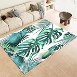 FABTOP Palmblätter Teppich Schlafzimmer Cartoon Anime Palmblätter Teppich Wohnzimmer Kinderzimmer