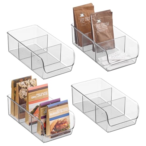 Bac de rangement empilable iDesign en lot de 4 pour optimiser le frigo